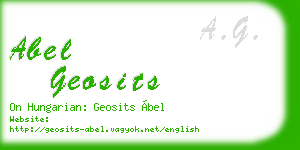 abel geosits business card